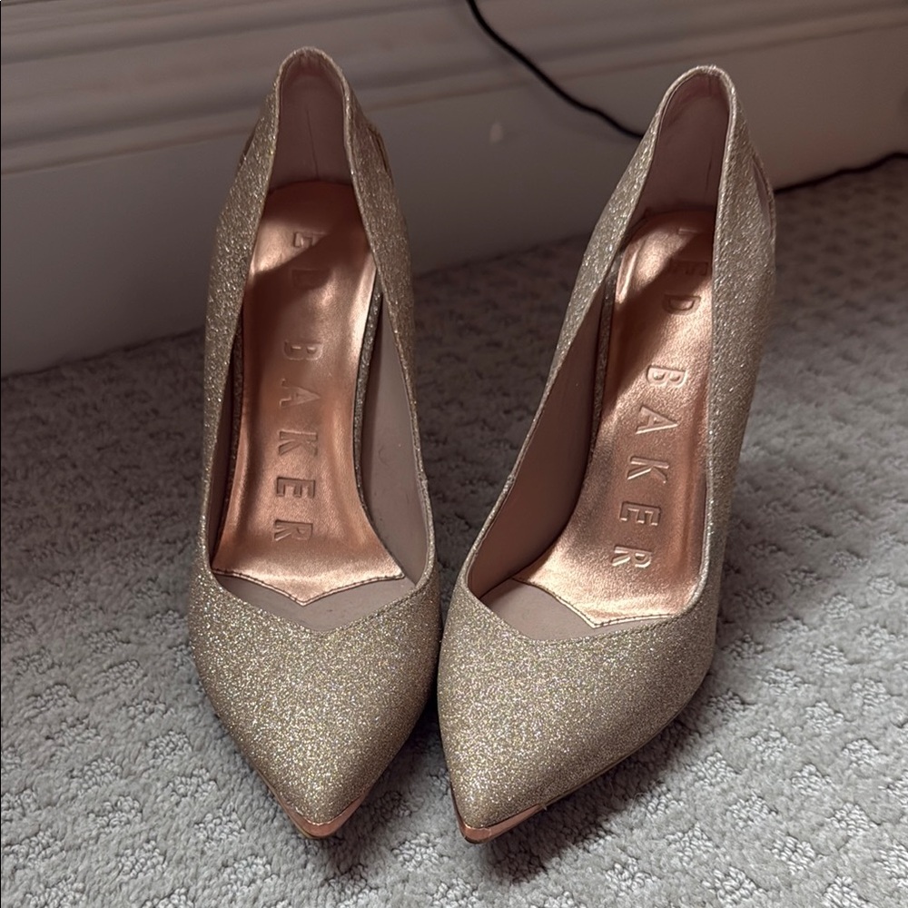 Ted Baker Gold Glitter Women's Heels
